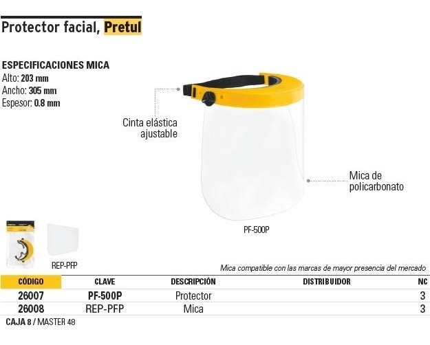 Protector Facial Transparente 26007