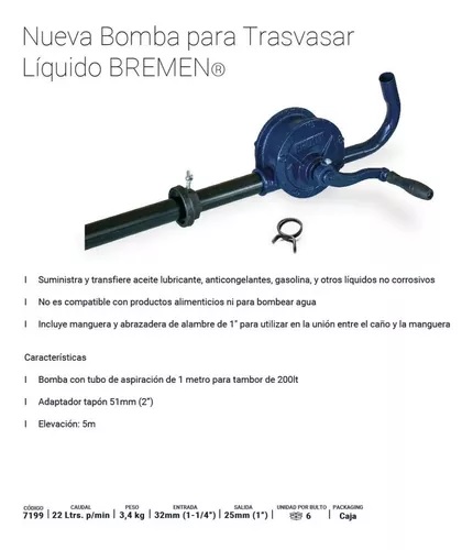Bomba de Trasvase Líquidos
