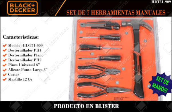 SET de Herramientas 7 Pz HDT51-909-LA