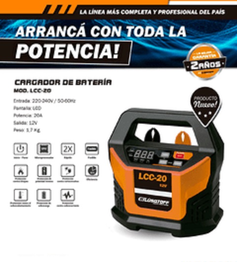 Cargador de Baterias 20 Amp.
