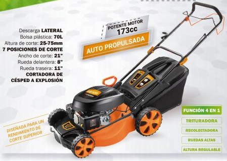 CORTADORA CÉSPED AUTO-PROPULSADA 4T