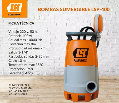 Bomba Sumergible 3 en 1