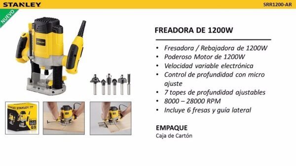 FRESADORA ROUTER STANLEY SRR1200-AR