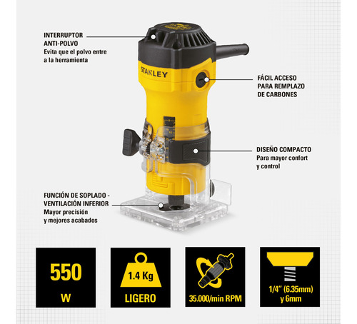 Router Fresadora 550W.