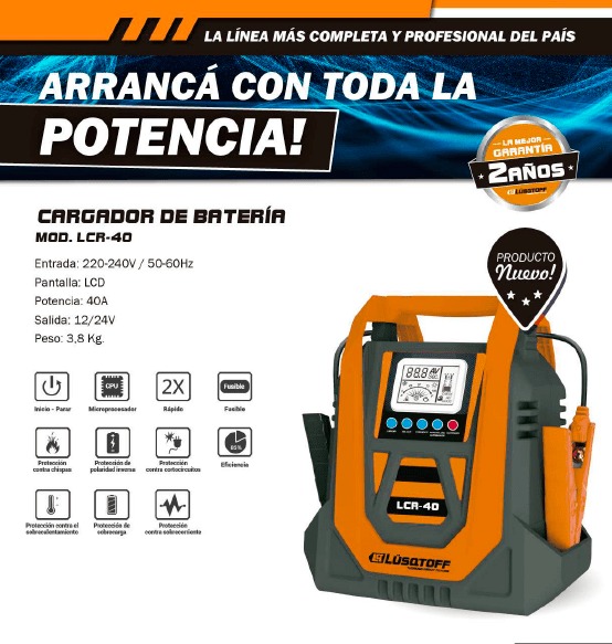 Cargador de Baterías LCD