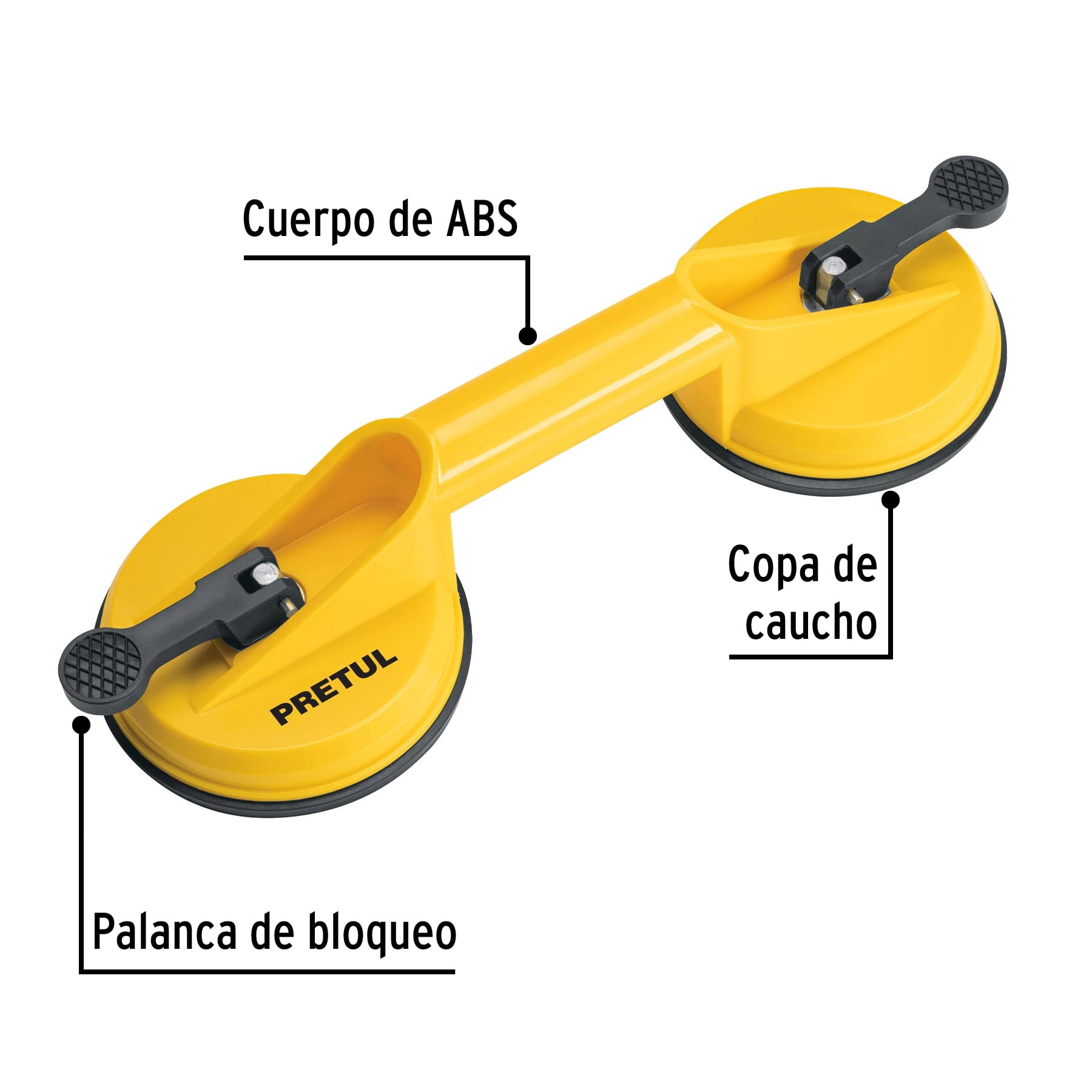 Ventosa Para Vidrio Doble