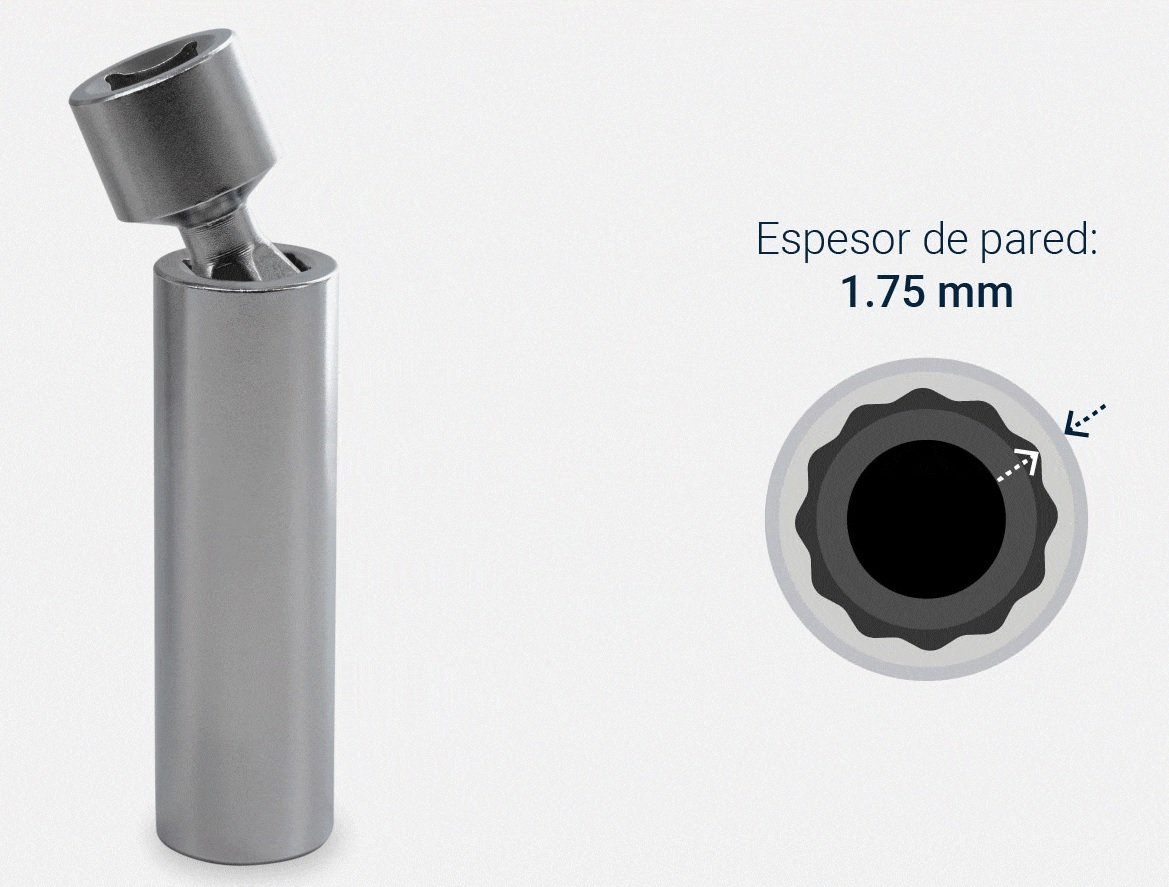 Tubo Saca Bujía Articulado 14 mm.