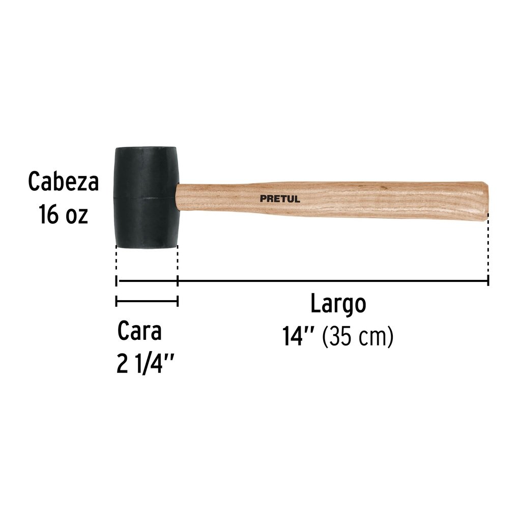 Maza de Goma 16 Oz