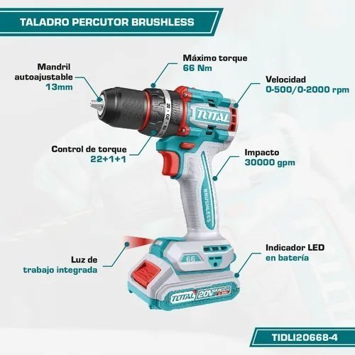 Taladro Percutor 20V.