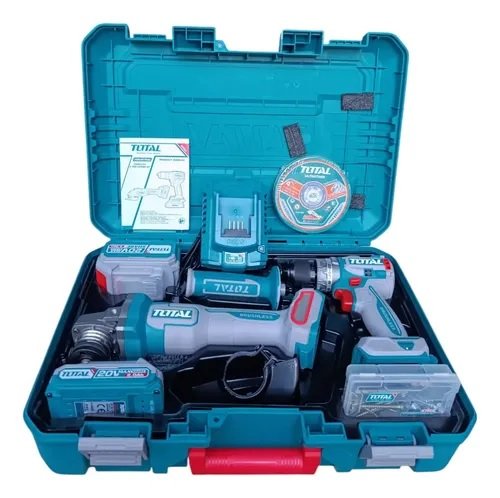 KIT Taladro Percutor y Amoladora 115mm. 20V.