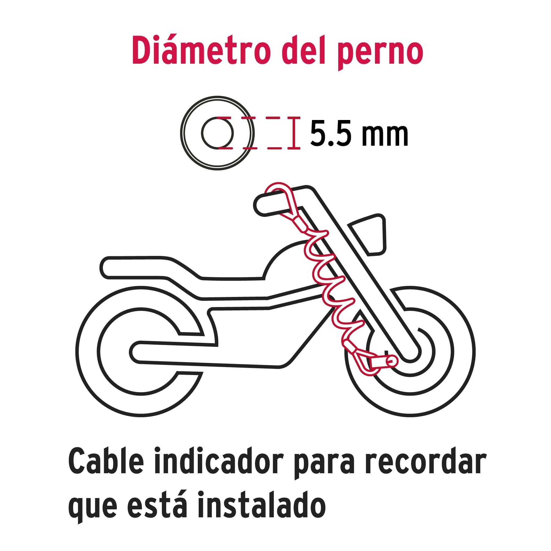 Candado para Moto Perno de 5,5mm.