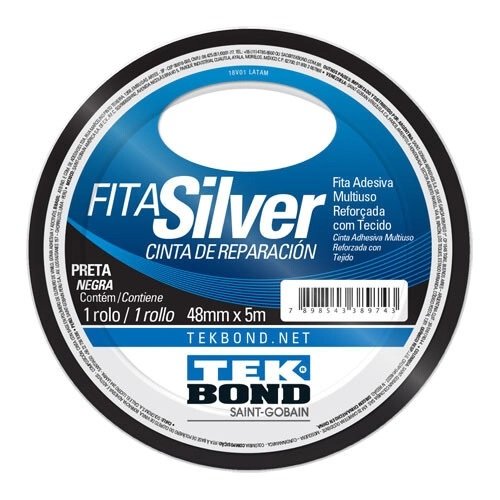 Cinta Silver Duct Tape Negra