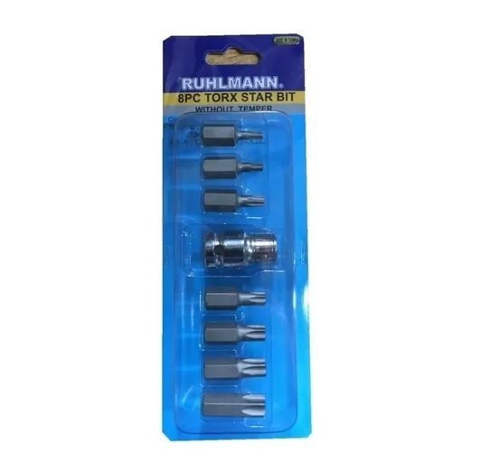Juego 8 Puntas Torx + Adaptador