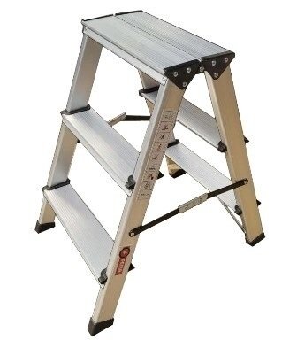 Escalera Aluminio 3 Peldaños 66cn