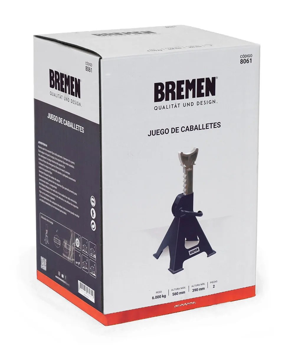 Juego 2 Caballetes Para auto 6 Tn
