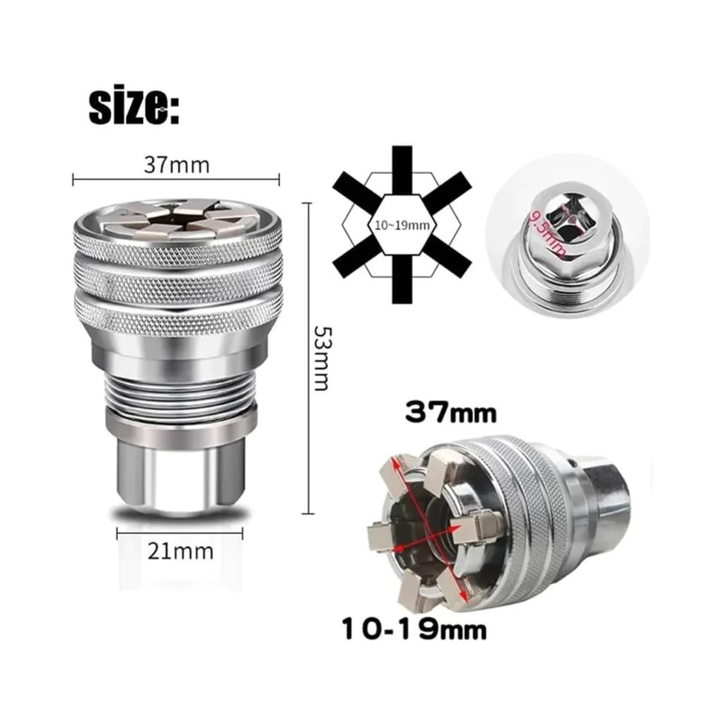 Boca Llave de 10 a 19 mm. c/Adaptador