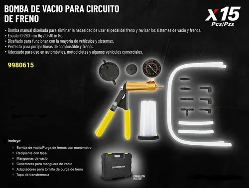 SET Bomba de Vacío Para Circuito Frenos